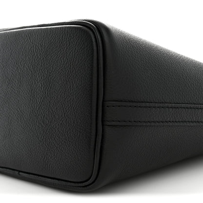 Calfskin Lock and Walk Bucket Black