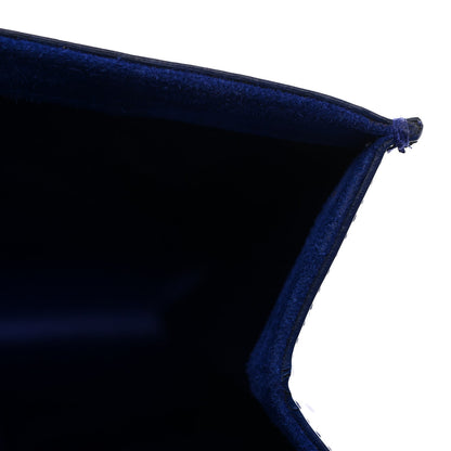 Patent Calfskin Monogram Large Belle De Jour Clutch Royal Blue