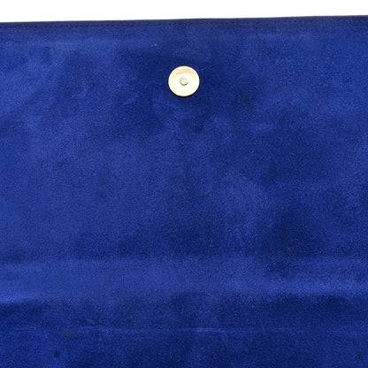 Patent Calfskin Monogram Large Belle De Jour Clutch Royal Blue