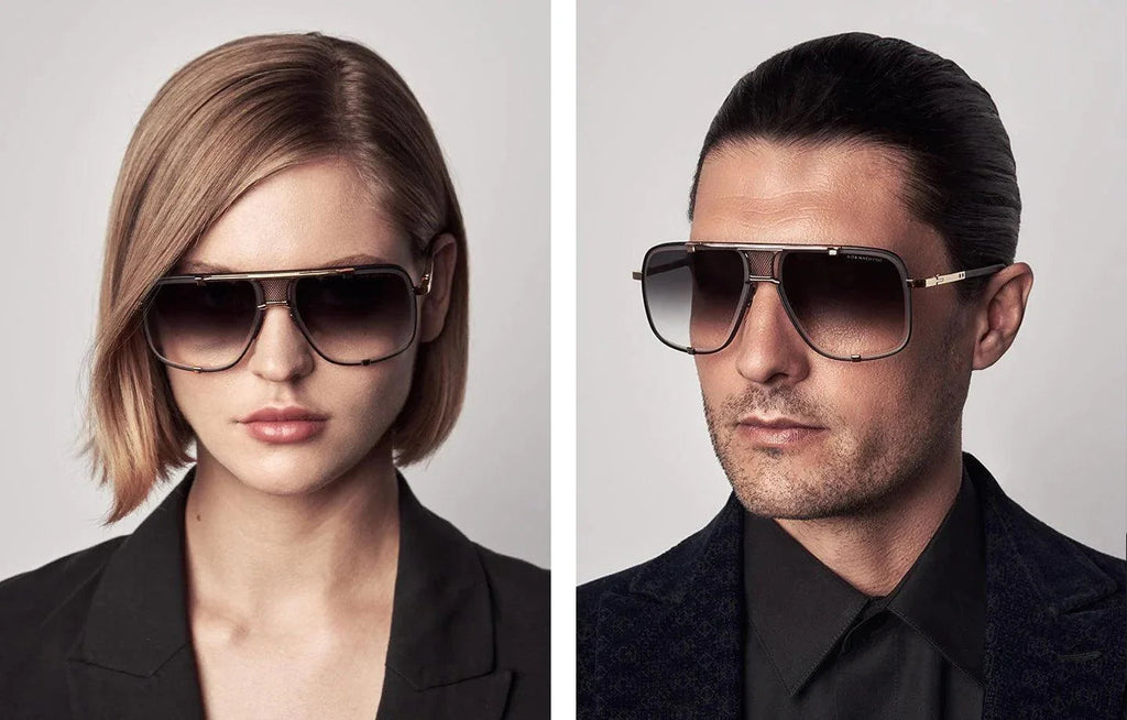 DITA MACH-FIVE Rose Gold-Gold-Brown Unisex Clear Sunglasses 🔱