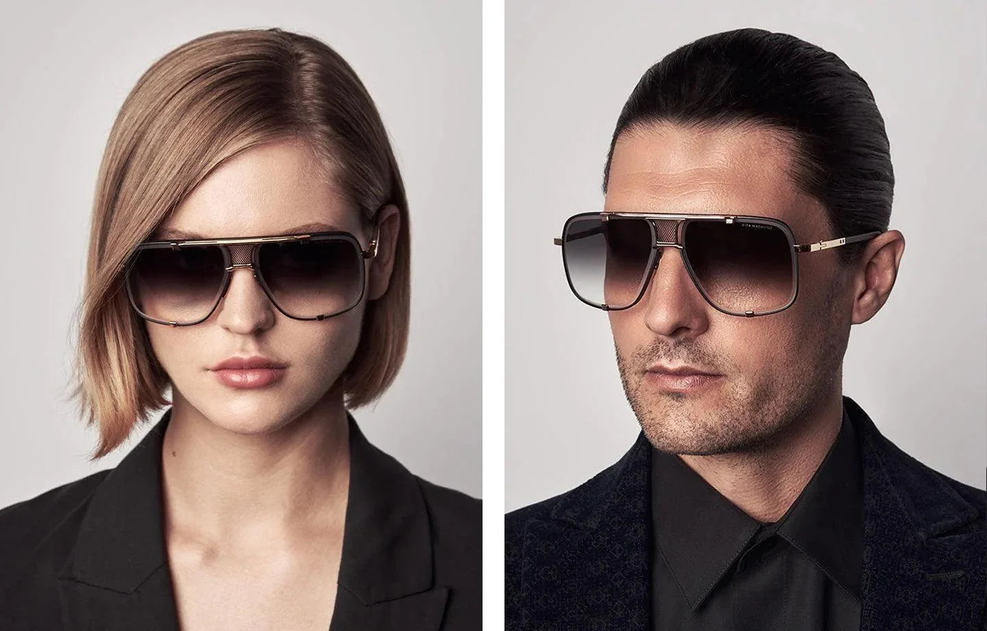 DITA MACH-FIVE Rose Gold-Gold-Brown Unisex Clear Sunglasses 🔱