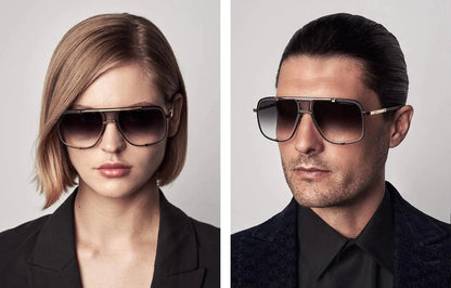 DITA MACH-FIVE Rose Gold-Gold-Brown Unisex Clear Sunglasses 🔱