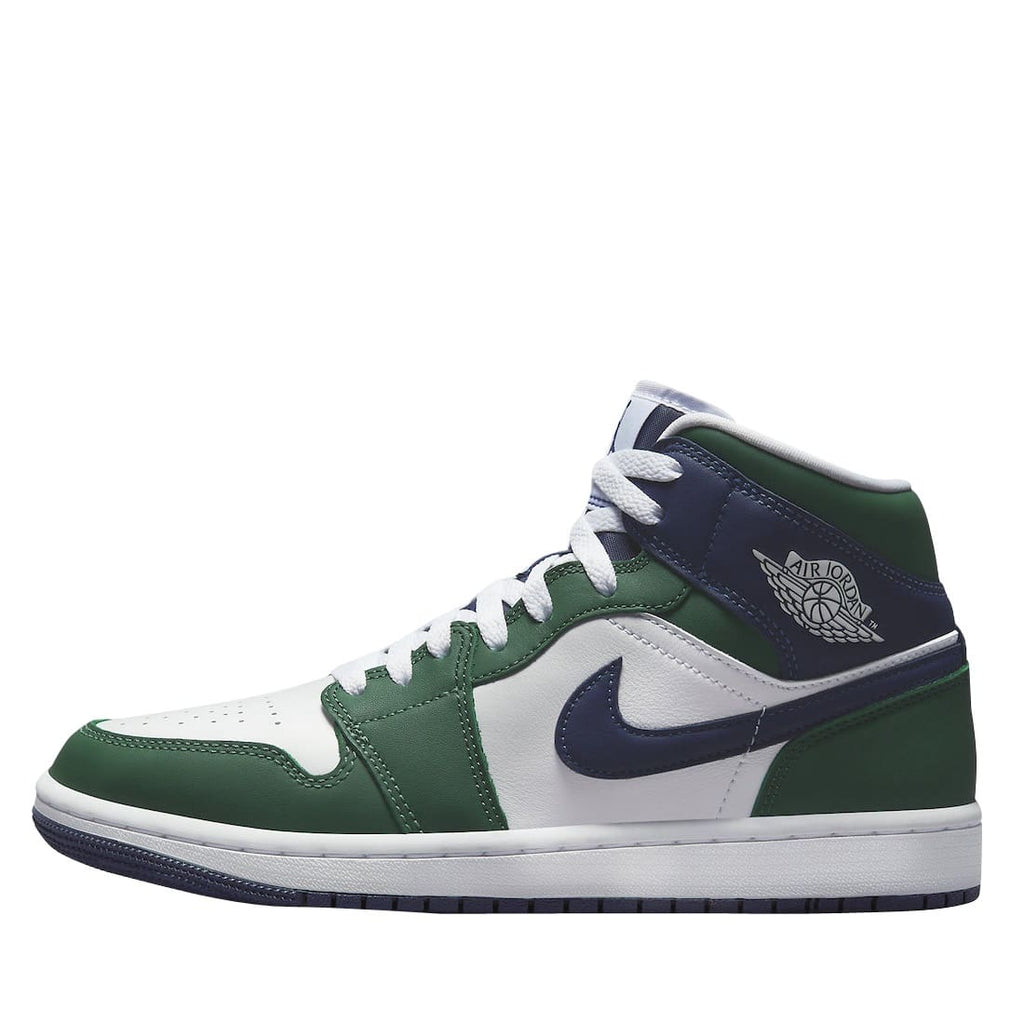 Jordan 1 Mid Mixes Navy and Green