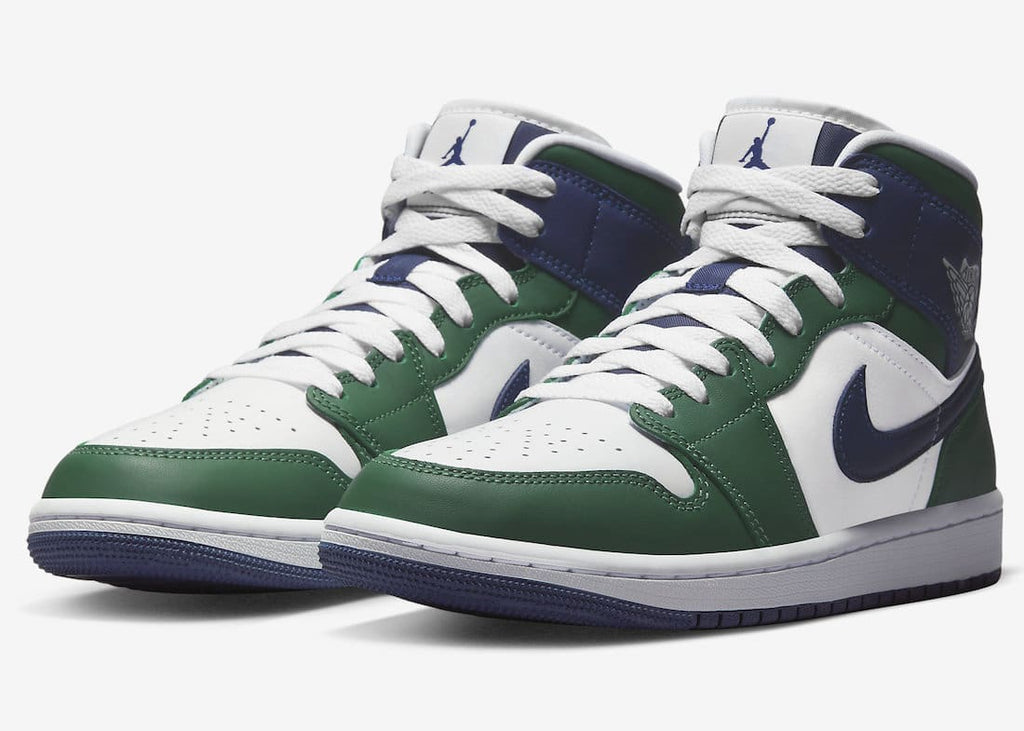 Jordan 1 Mid Mixes Navy and Green