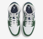 Jordan 1 Mid Mixes Navy and Green
