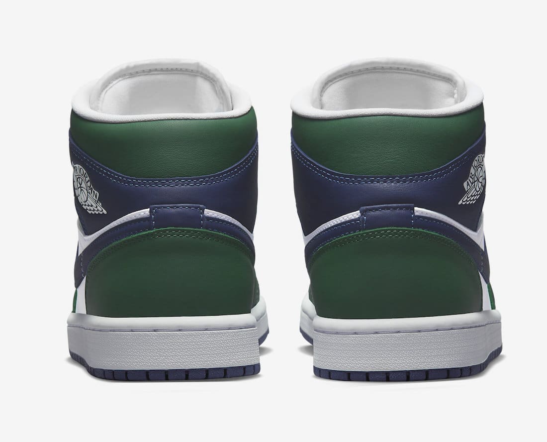 Jordan 1 Mid Mixes Navy and Green