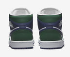 Jordan 1 Mid Mixes Navy and Green