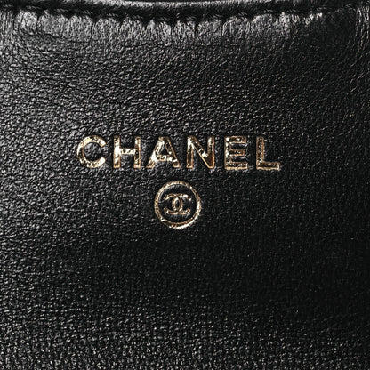 Lambskin Quilted Mini Chain Belt Bag Black