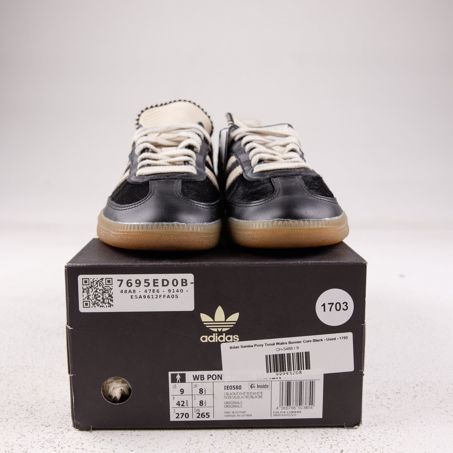 adidas Samba Pony Tonal Wales Bonner Core Black - Used - 1703
