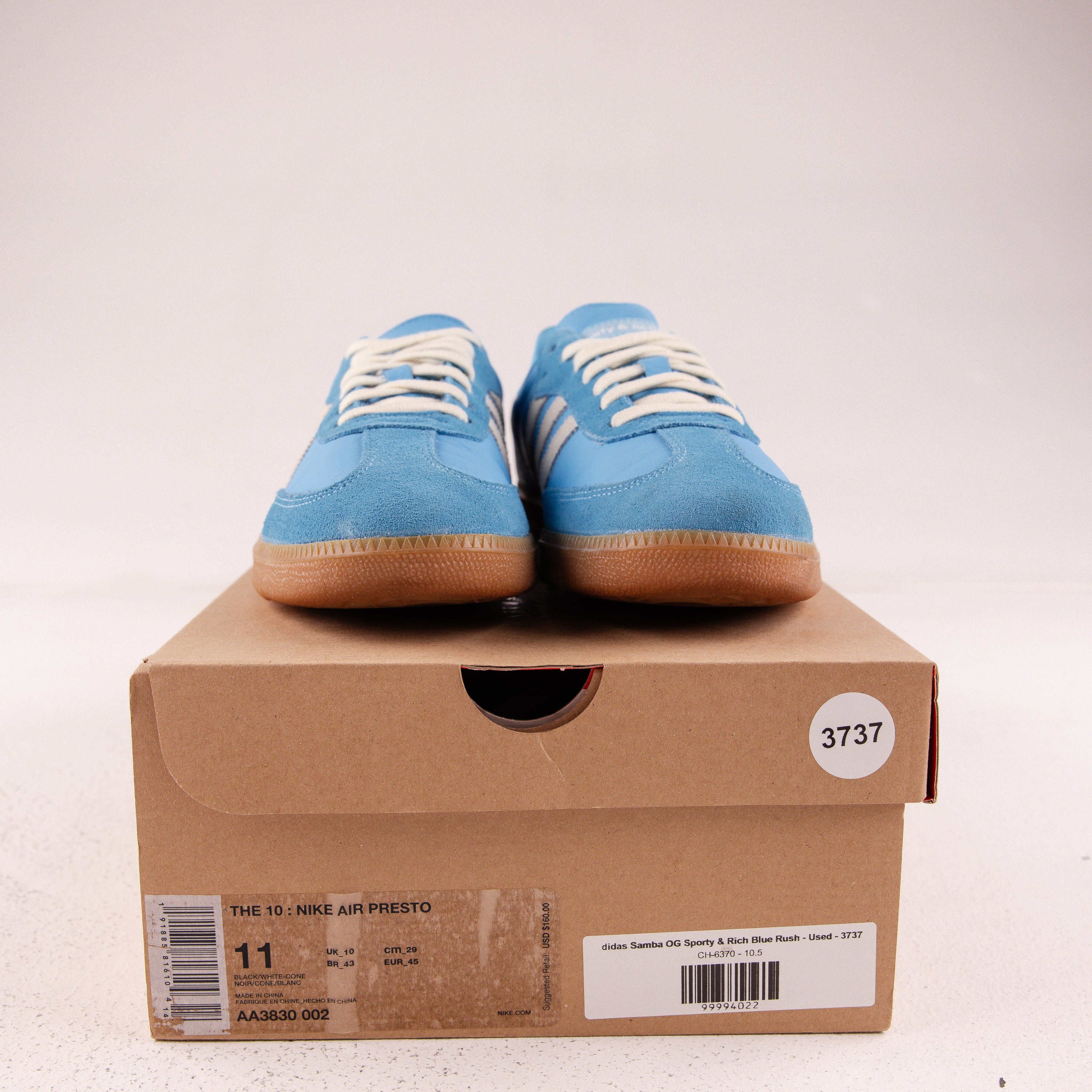 adidas Samba OG Sporty &amp; Rich Blue Rush - Used - 3737