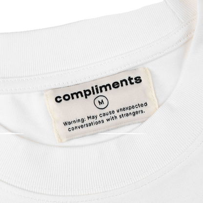 Compliments No One Complimented White Vintage Shirt