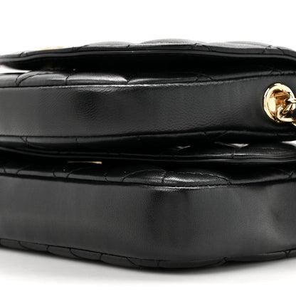 Lambskin Quilted Side Packs Black