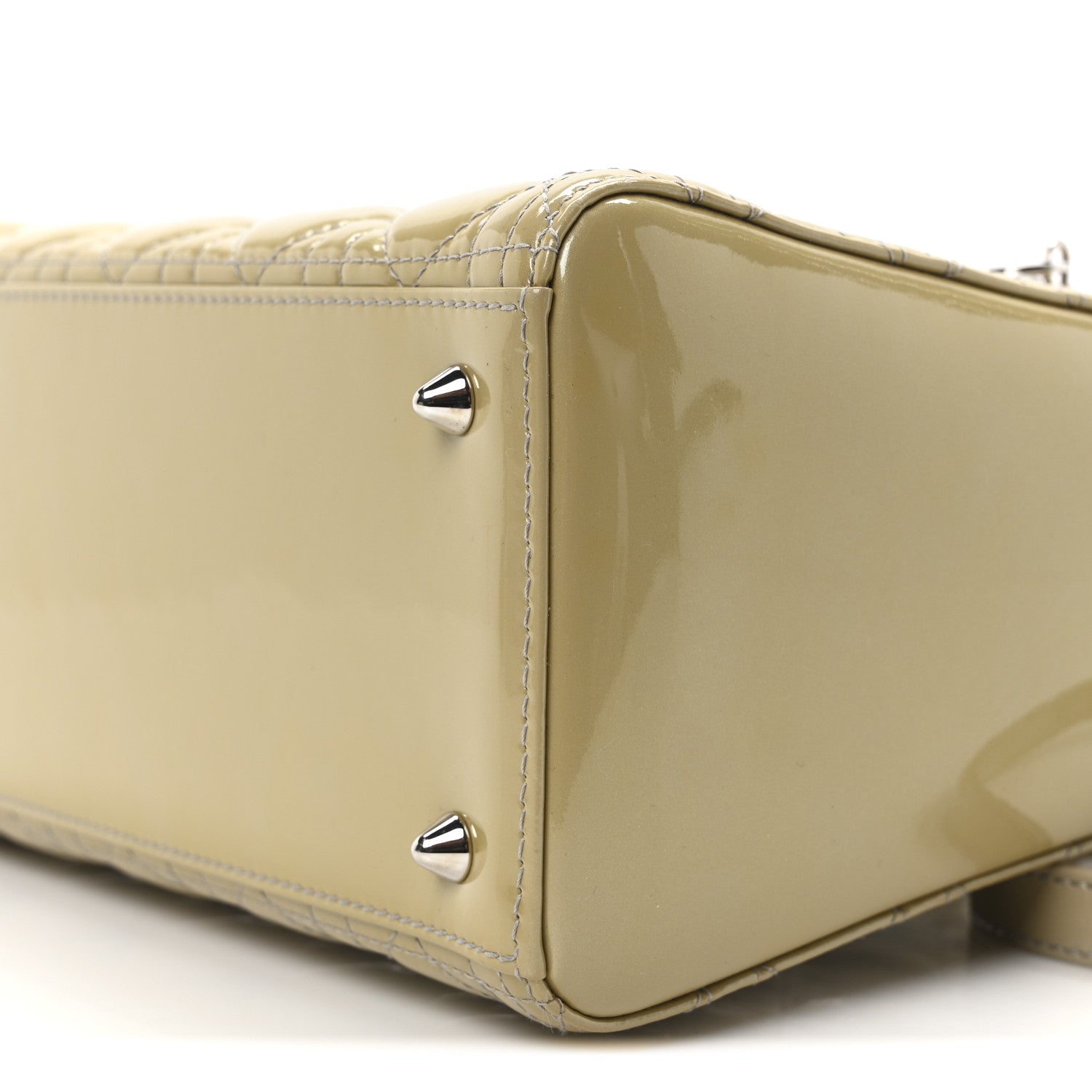 Patent Cannage Medium Lady Dior Grey