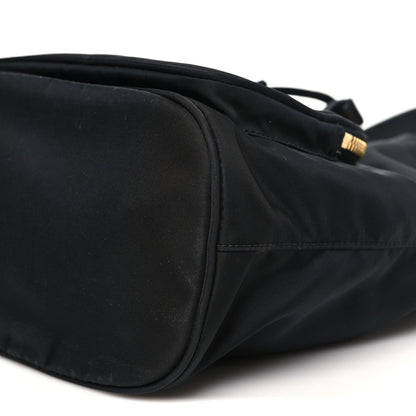 Saffiano Tessuto Nylon Mini Bucket Crossbody Bag Black