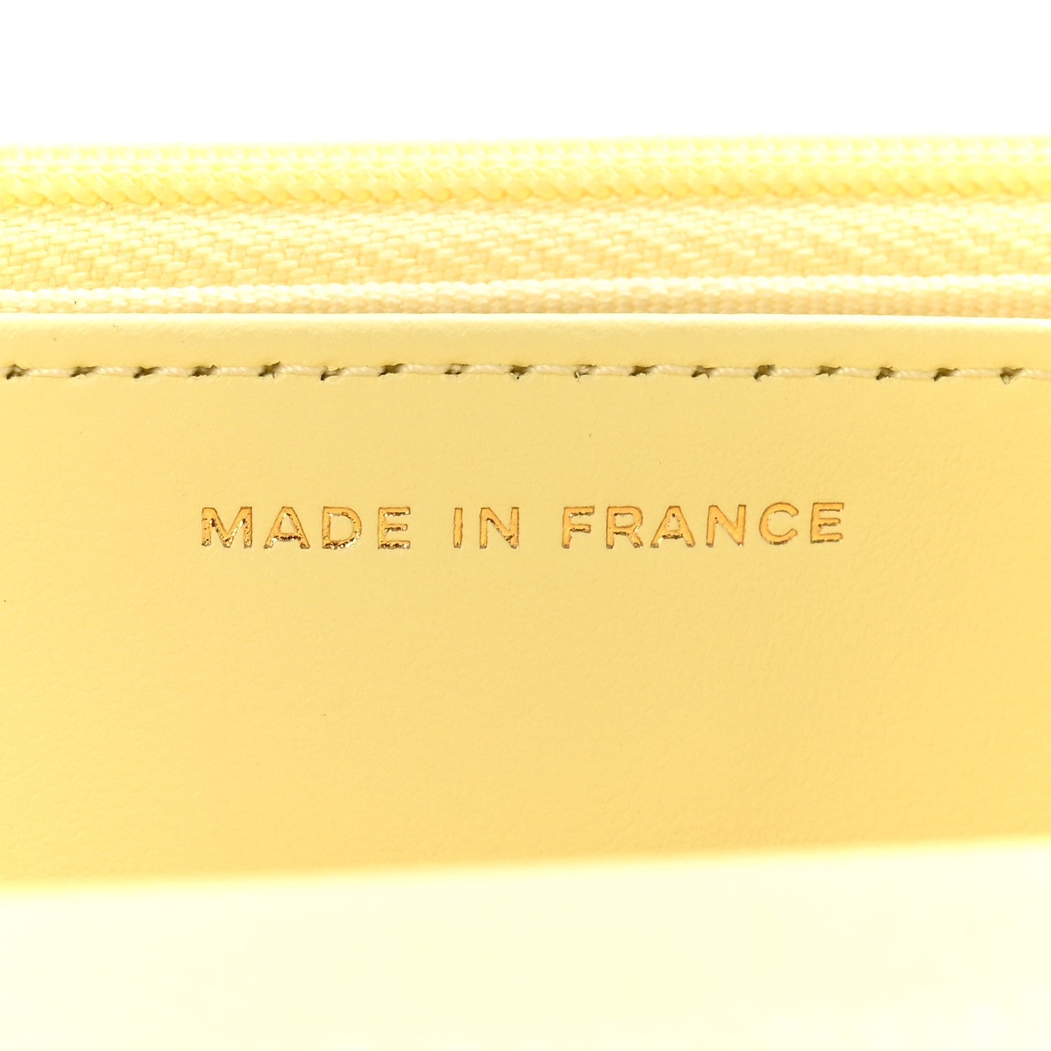 Caviar Quilted CC Turn Lock Wallet On Chain WOC Light Yellow