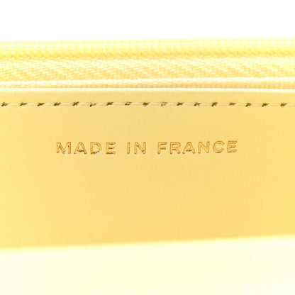 Caviar Quilted CC Turn Lock Wallet On Chain WOC Light Yellow