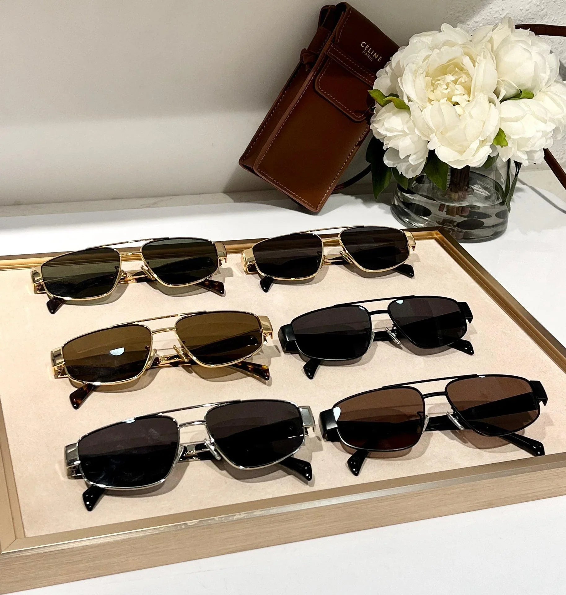 2024 a CELINE ovals Triomphe Metal CL 40281 U Sunglasses ✨