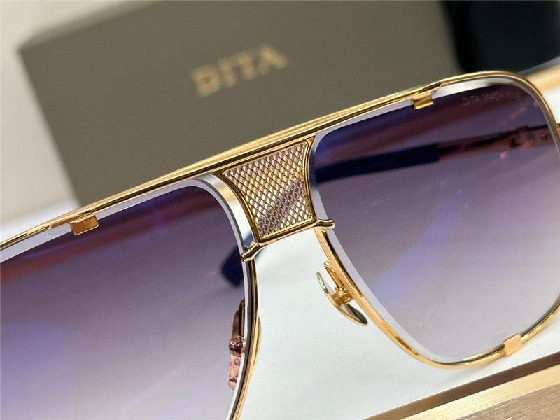 DITA MACH-FIVE Rose Gold-Gold-Brown Unisex Clear Sunglasses 🔱