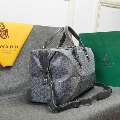 Goyard Boston 50 Bag In Goyardine Canvas Travel Bag Luggage ✨