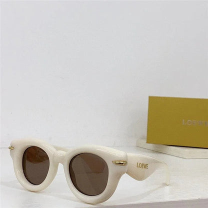 LOEWE Butterfly Inflated Round-Frame Acetate Sunglasses ✨