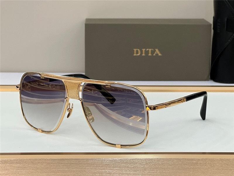 DITA MACH-FIVE Rose Gold-Gold-Brown Unisex Clear Sunglasses 🔱