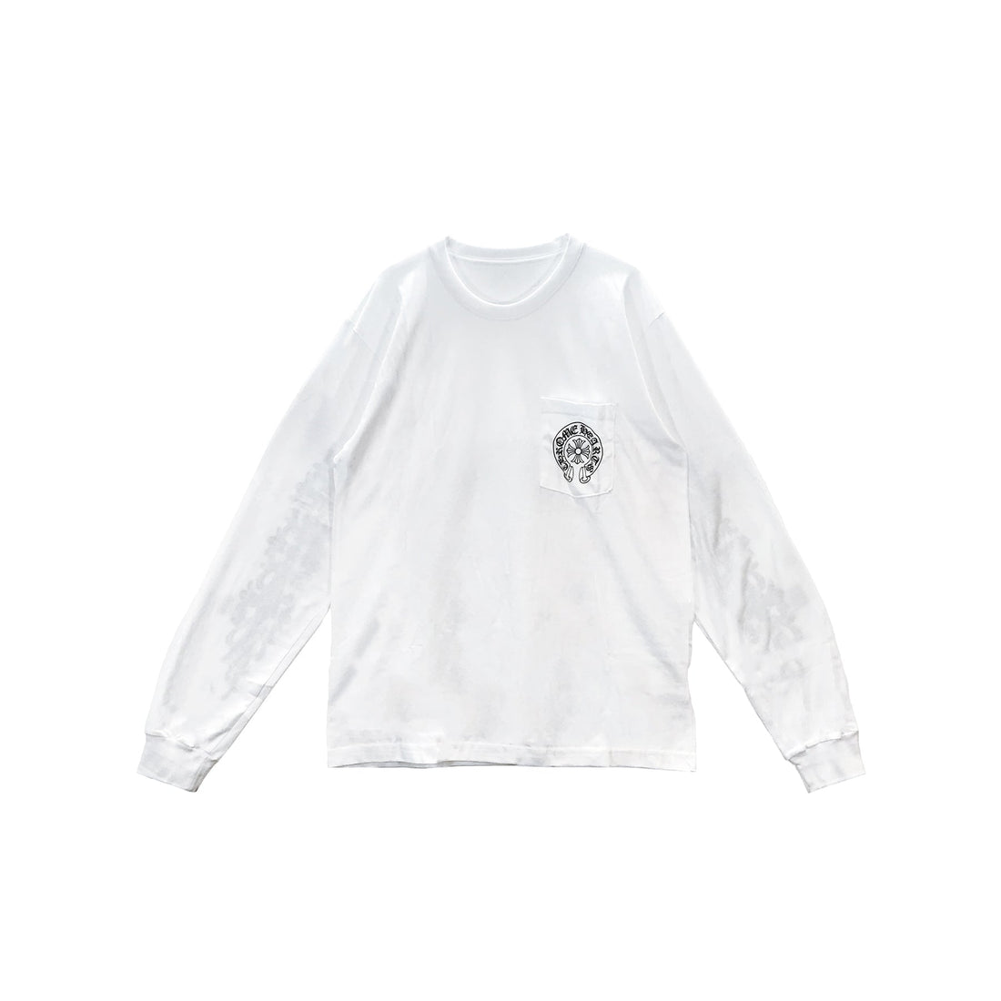 Chrome Hearts Las Vegas Exclusive Horseshoe White Long Sleeve Tee