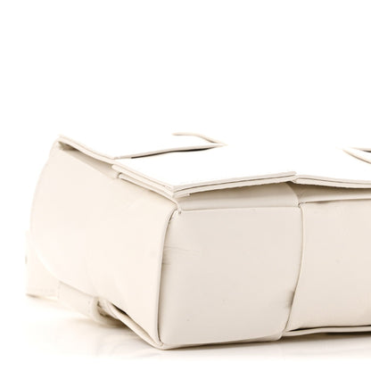Paper Calfskin Intrecciato Cassette Belt Bag White