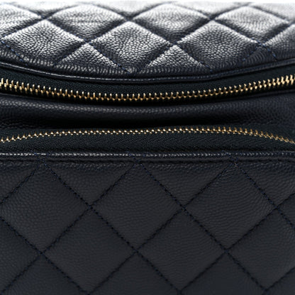 Caviar Quilted Business Affinity Waist Belt Bag Navy