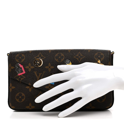 Monogram LV Love Lock Pochette Felicie Chain Wallet