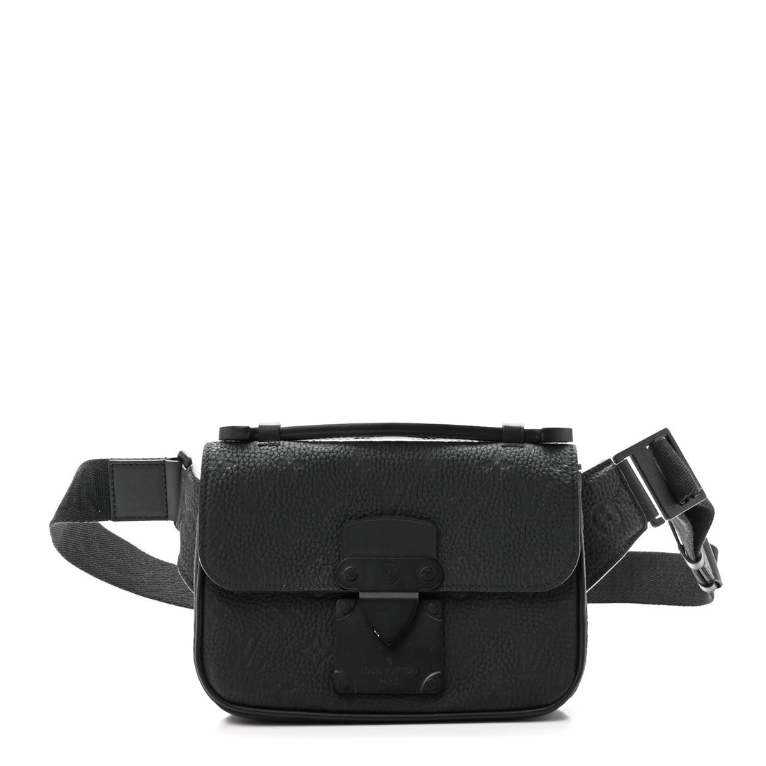 Taurillon Monogram S Lock Sling Bag Black