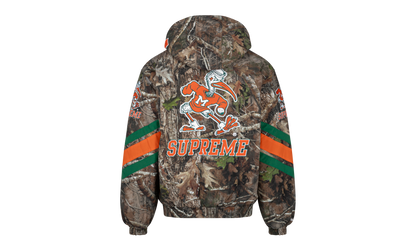 Mitchell &amp; Ness® NCAA Hooded Stadium Jacket "University of Miami" SU790