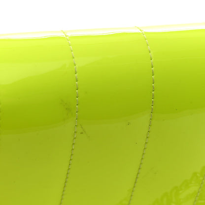 Patent Calfskin Matelasse Monogram Vicky Chain Wallet Neon Yellow