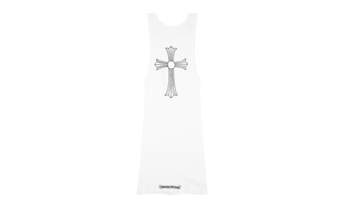 T-bar logo ribbed tank "White" CHRM0190