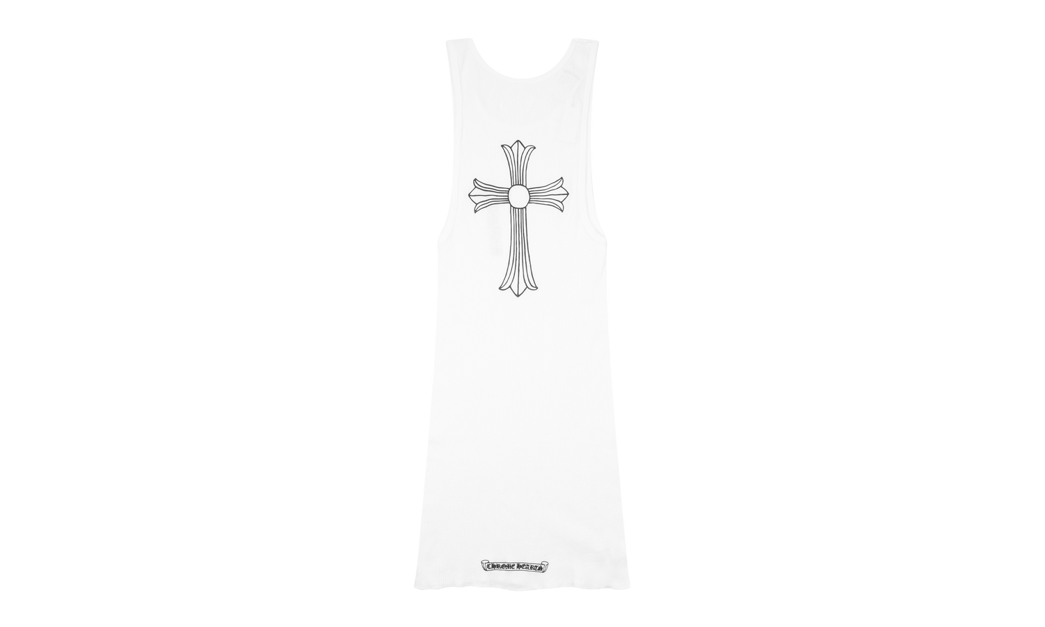 T-bar logo ribbed tank "White" CHRM0190