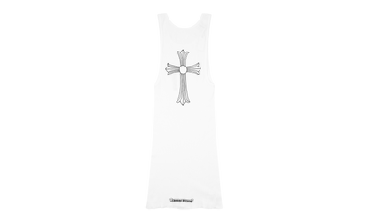 T-bar logo ribbed tank "White" CHRM0190