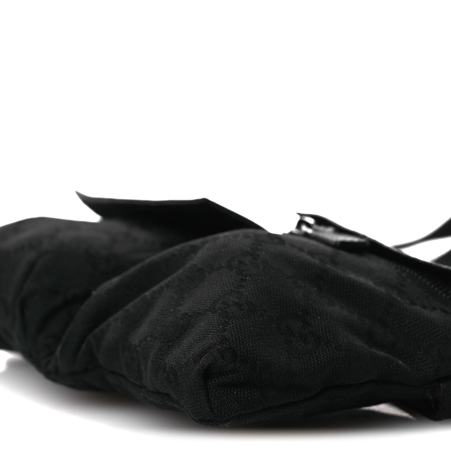 GG Monogram Double Pocket Belt Bag Black