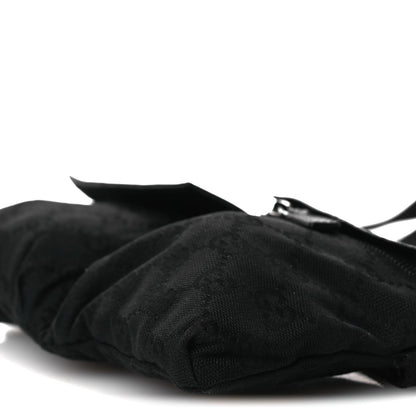 GG Monogram Double Pocket Belt Bag Black
