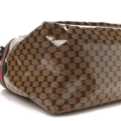 Crystal Monogram Web Large Carry On Duffle Bag Brown