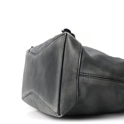 Used Calfskin Silver Hardware Small Neo Classic City Navy