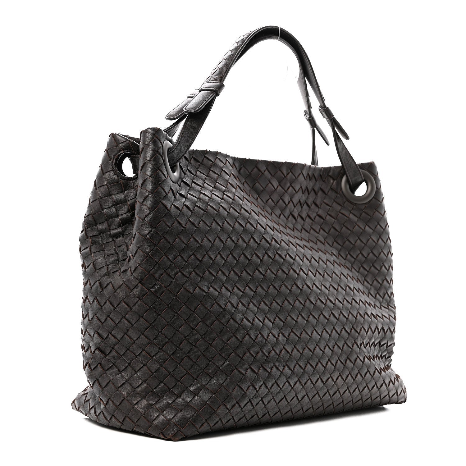 Nappa Intrecciato Garda Bag Ebano