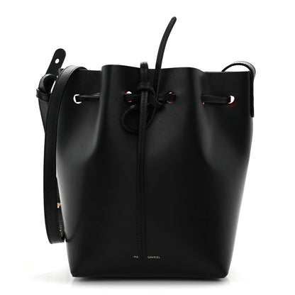 Calfskin Mini Bucket Bag Black Flamma