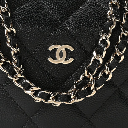 Caviar Quilted Other Shape With Chain Black