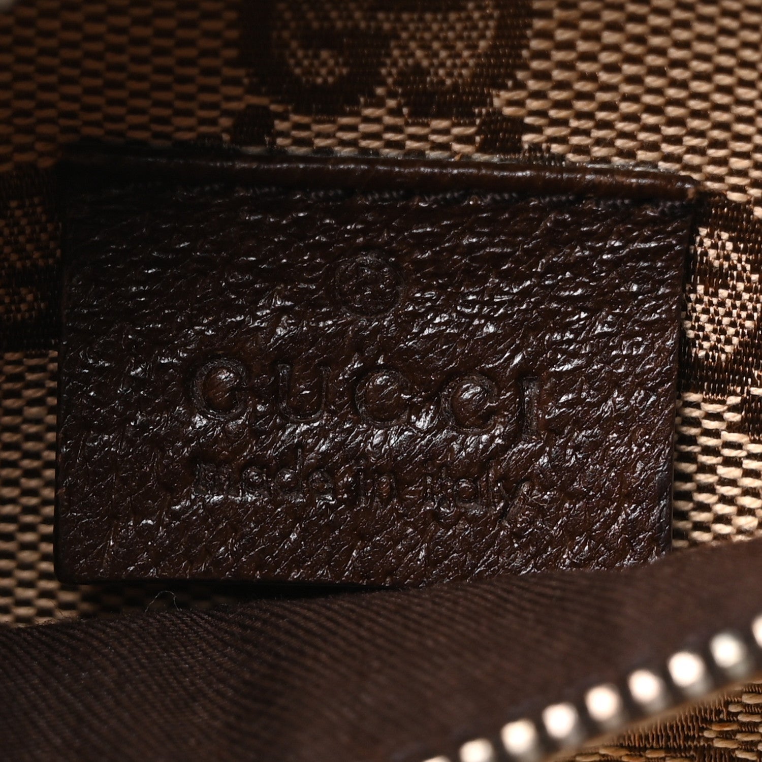GG Monogram Double Pocket Belt Bag Dark Brown