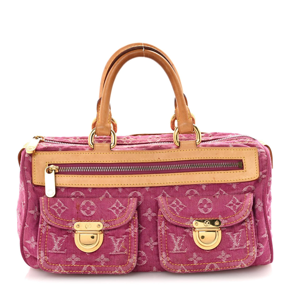 Monogram Denim Neo Speedy Fuchsia