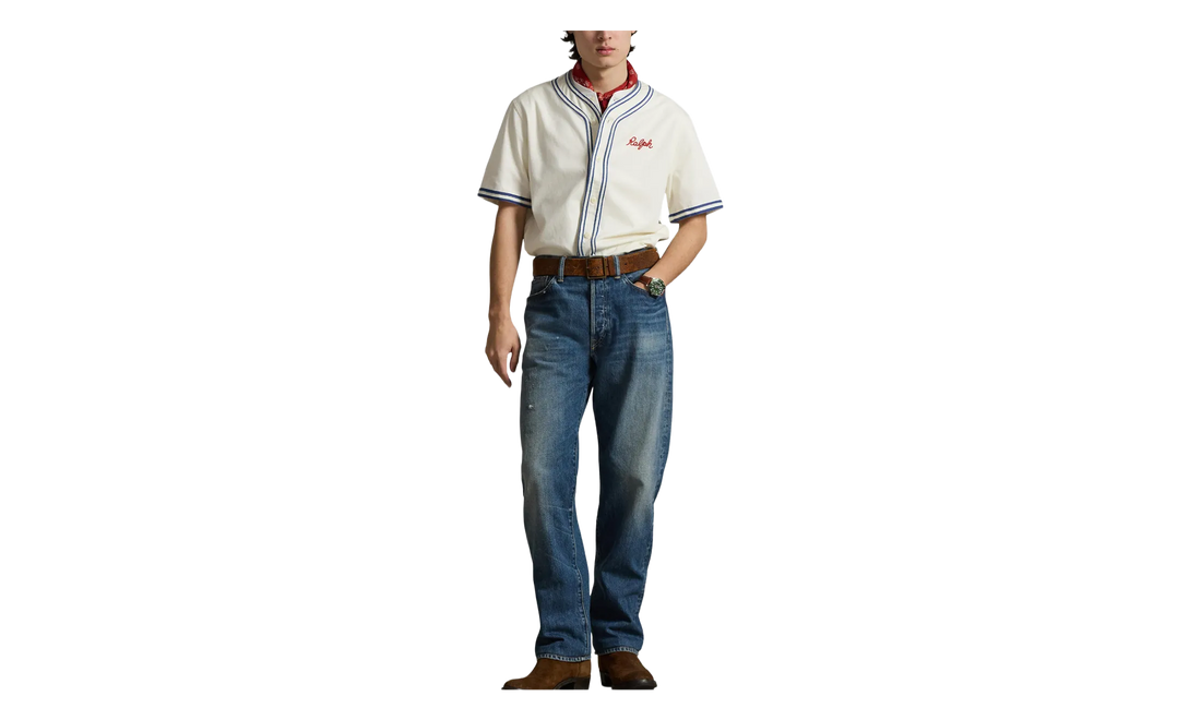 "RALPH" Baseball Shirt "Warm White" 710B14291001