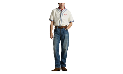 "RALPH" Baseball Shirt "Warm White" 710B14291001