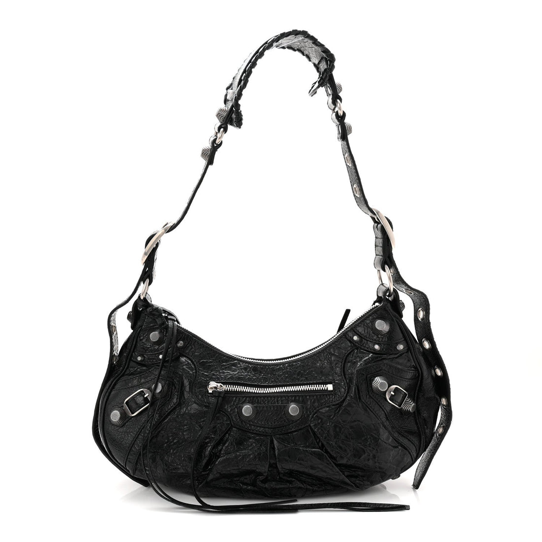 Agneau Arena Small Le Cagole Shoulder Bag Black
