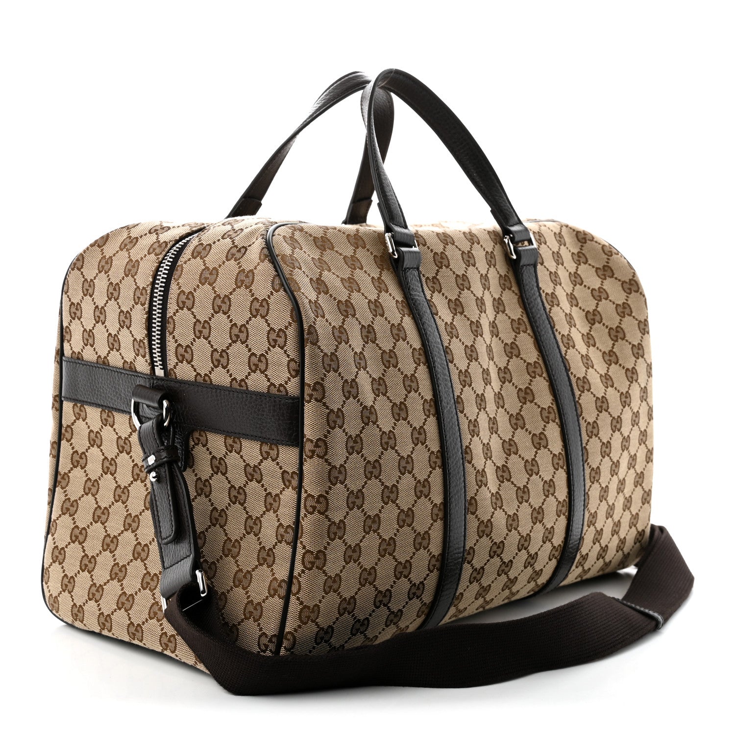 Monogram Dollar Calfskin Boston Duffle Bag Beige Ebony Testa di Moro Marrone Scuro