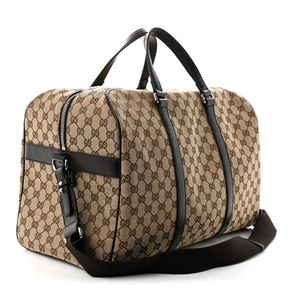Monogram Dollar Calfskin Boston Duffle Bag Beige Ebony Testa di Moro Marrone Scuro