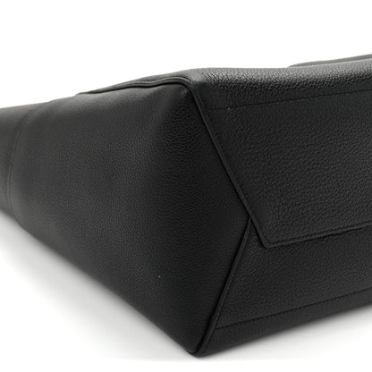 Soft Grained Calfskin Sangle Bucket Bag Black